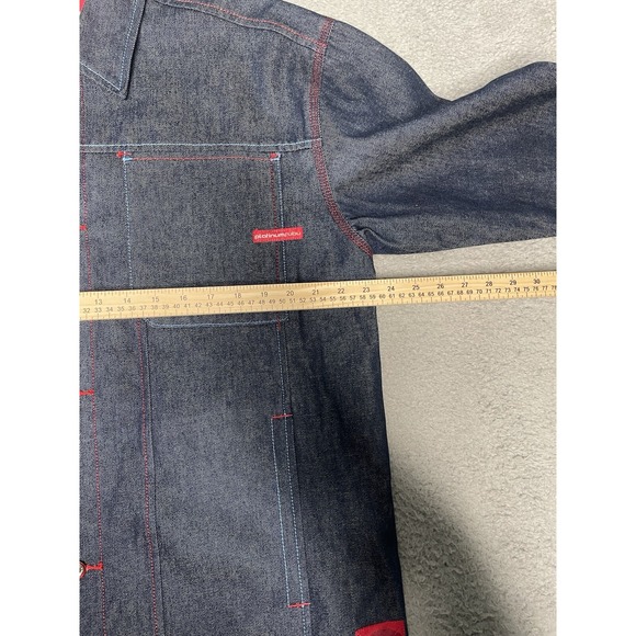 Vintage Platinum Fubu Fat Albert Denim Jean Jacket Mens XL Blue Rap Hip Hop - Picture 13 of 14